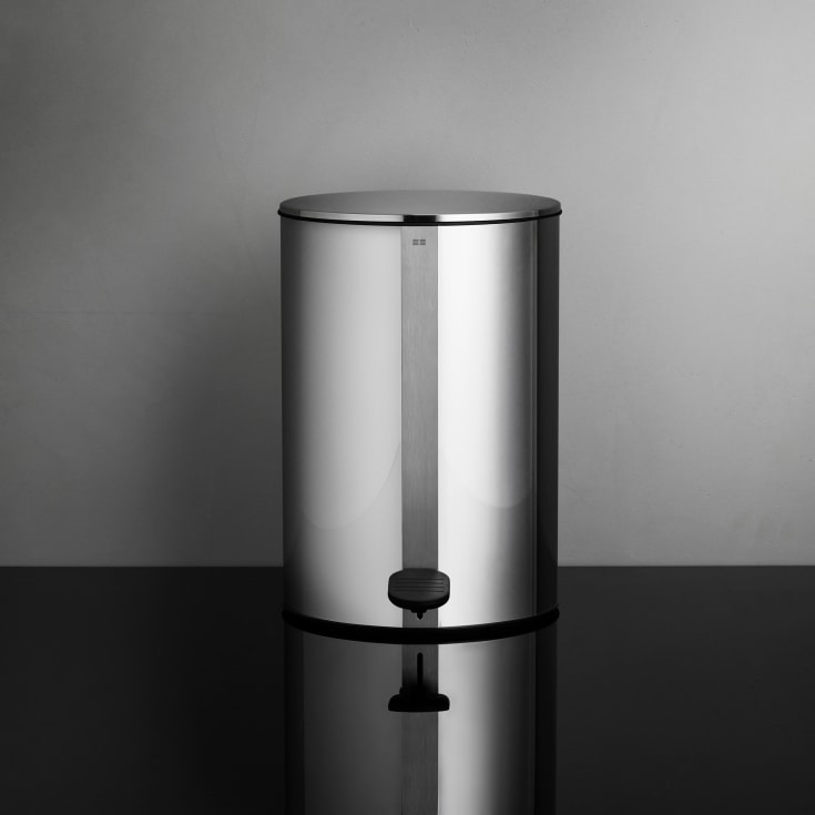 Unidrain Reframe toalettavfallskorg, 4 liter, borstat rostfritt stål