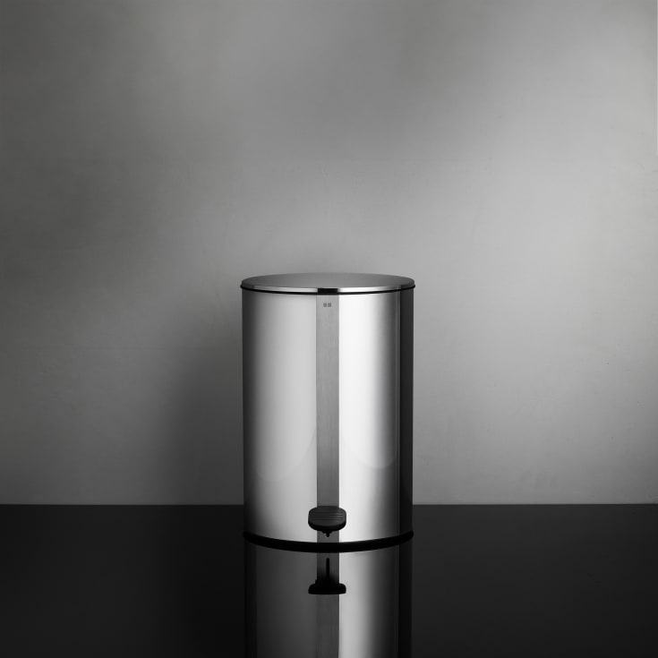 Unidrain Reframe papperskorg, 4 liter, polerat rostfritt stål
