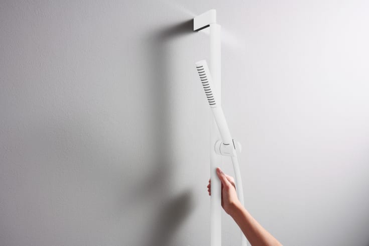 Hansgrohe Pulsify S 100 dusjsett, vannbesparende, matt hvit