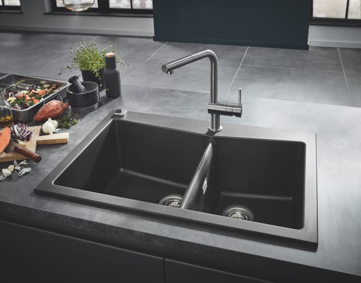 Grohe Minta köksblandare, utdragbar pip, stål
