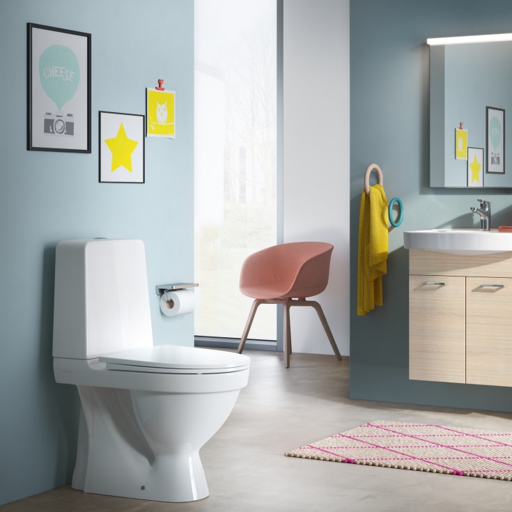 Laufen Kompas toilet, uden skyllekant, rengøringsvenlig, hvid