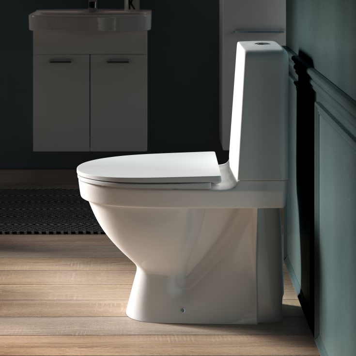 Laufen Kompas toilet, uden skyllekant, hvid