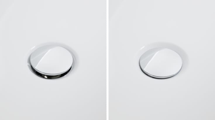Duravit Quadroval avlopps- och överloppssats, 70 cm, krom