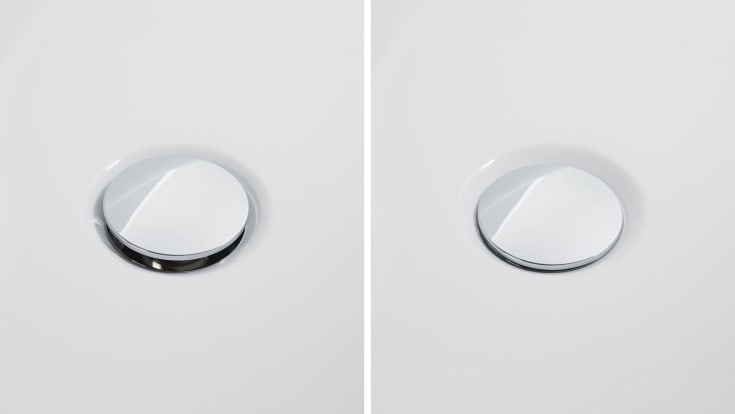 Duravit Quadroval avlopps- och överloppssats, krom