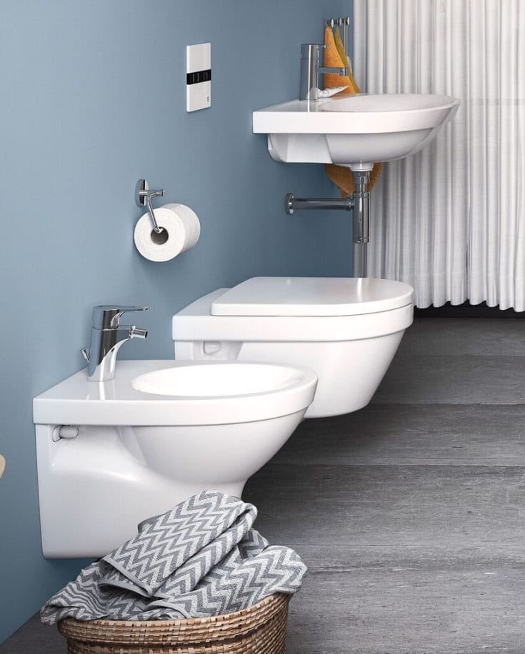Gustavsberg Hygienic Flush vegghengt toalett, uten skyllekant, hvit
