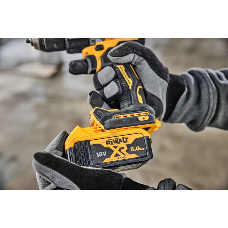 DeWalt 18V XR DCD805P2T-QW slagborrmaskin, 2 stk. 18V x 5.0 Ah