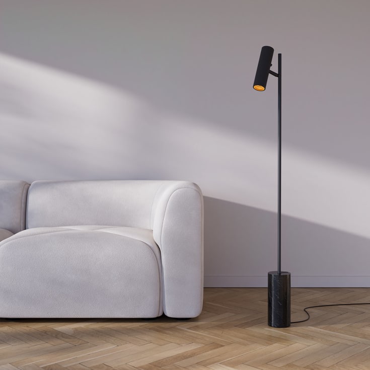 Sackit Expo golvlampa, svart