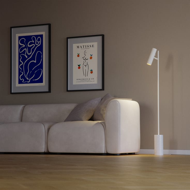 Sackit Expo gulvlampe, hvid