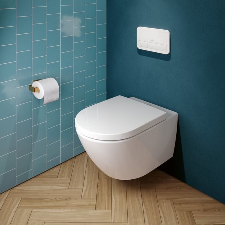 Villeroy & Boch Subway 3.0 toalettsete, soft close, avtagbar, hvit