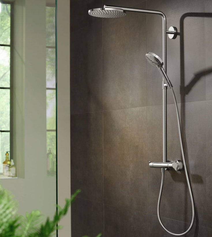 Hansgrohe pakke med Raindance brusesystem med vandhane og tilbehør, krom