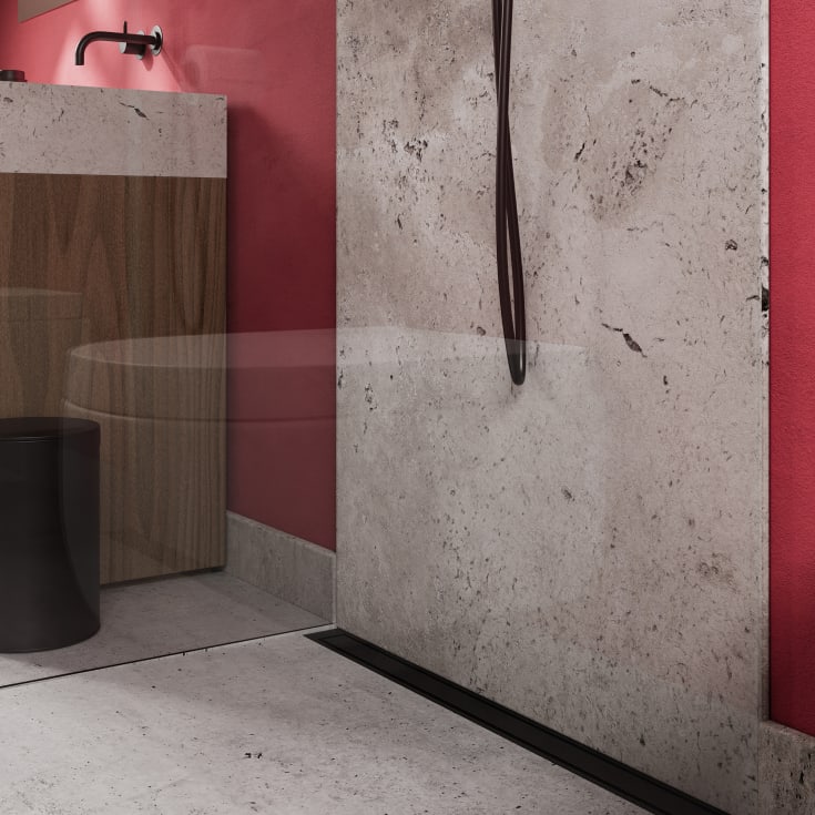 Unidrain HighLine Colour panel rist, 700 mm, børstet sort