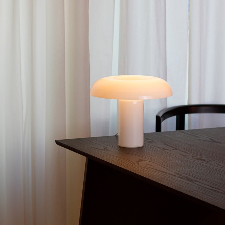 Matias Møllenbach bordlampe, opal hvid