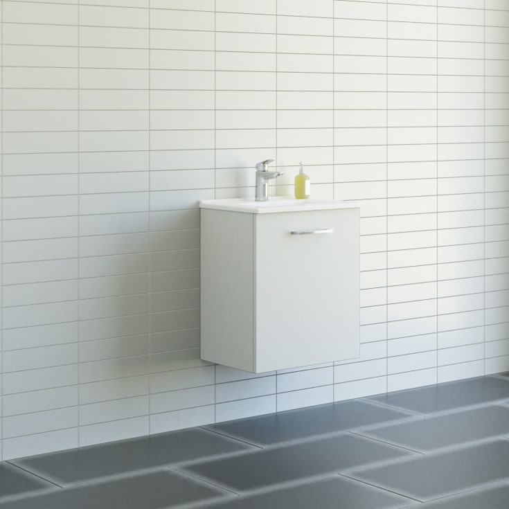 Dansani Mido+ møbelpakke, 51x36,5 cm, højre, mat hvid