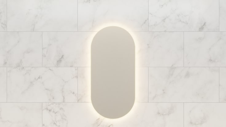 Dansani Corona spegel med ljus, 105x50 cm