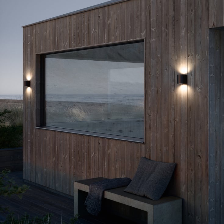 Nordlux Canto 2 vägglampa utomhus, svart