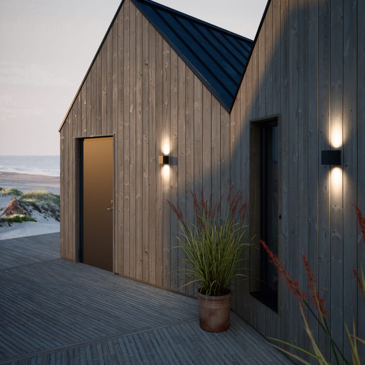 Nordlux Canto Kubi 2 vägglampa utomhus, svart