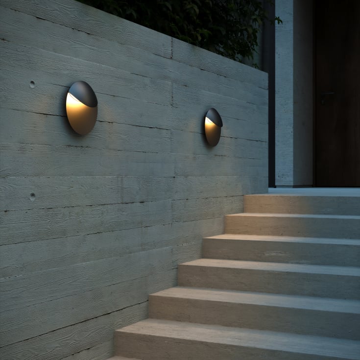 Nordlux Valopin vägglampa utomhus, aluminium