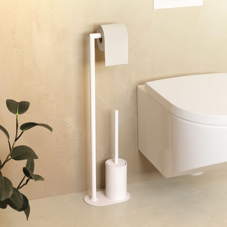 Cosmic Architect SP toiletbørste med toiletrulleholder, mat hvid