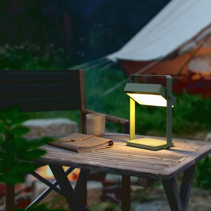 Nordlux Saulio bordslampa med solcells, grön