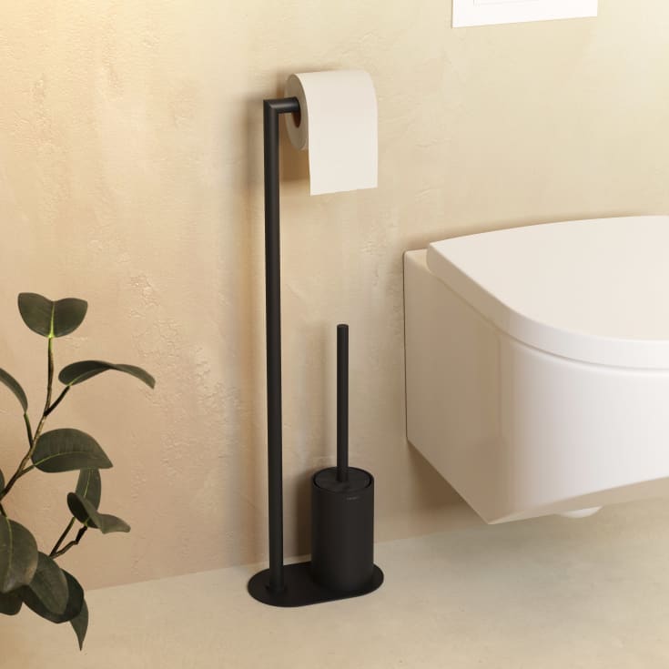 Cosmic Architect SP toiletbørste med toiletrulleholder, mat sort