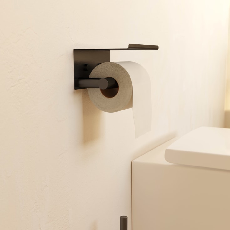 Cosmic Architect S+ toiletrulleholder, børstet sort