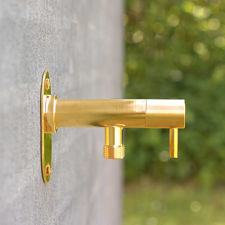 Frostline Eqi Wall utomhuskran, för 150-350 cm vägg, mässing