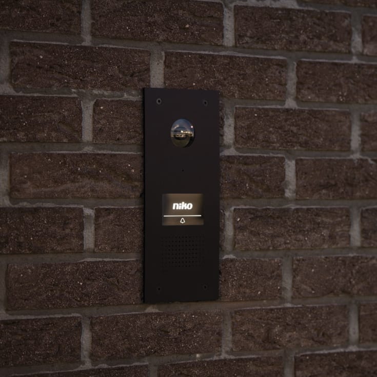 Videodørtelefon til Niko Home Control med 1 belyst berøringsknap