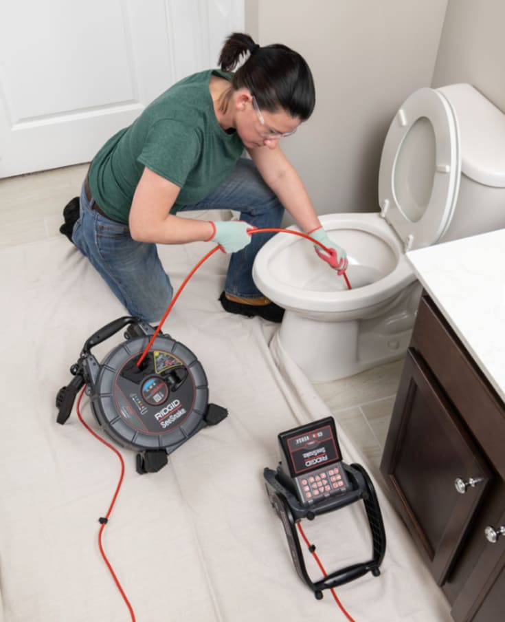 SeeSnake microDRAIN APX med micro CA-350-inspektionskamera Wi-Fi