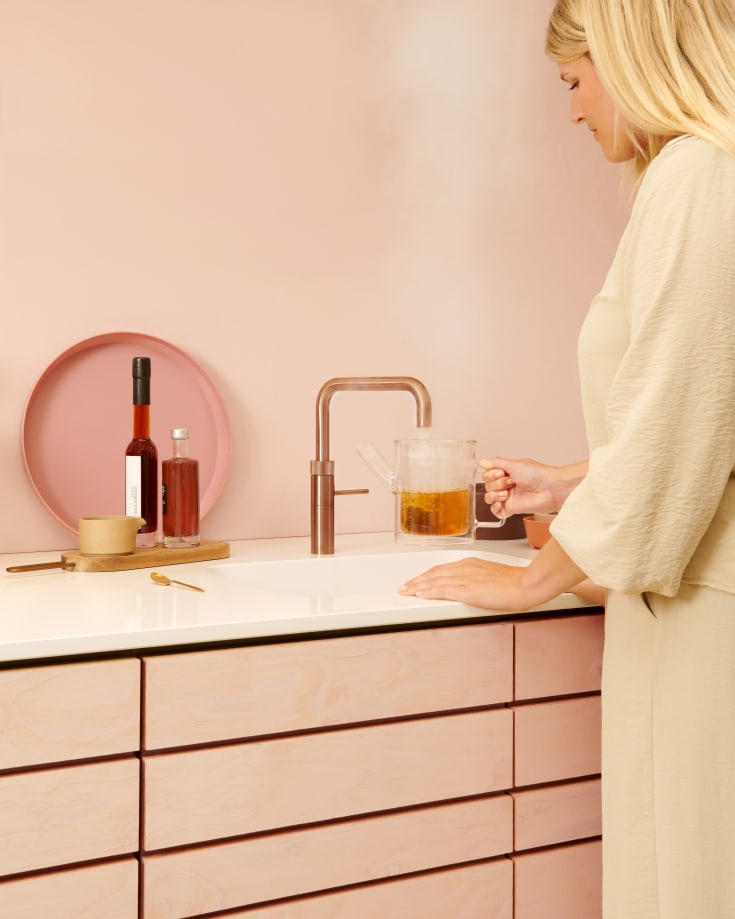 Quooker Fusion Square køkkenarmatur, rosa kobber