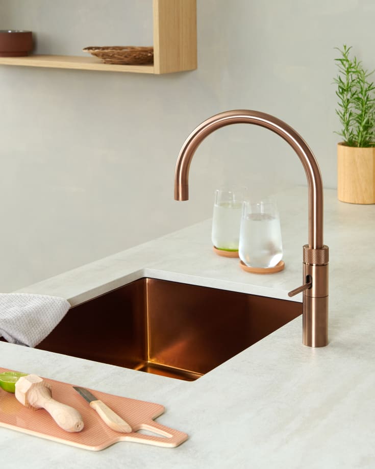 Quooker Fusion Round køkkenarmatur, rosa kobber