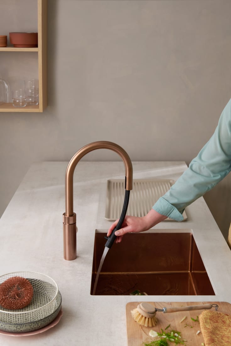 Quooker Flex køkkenarmatur, rosa kobber