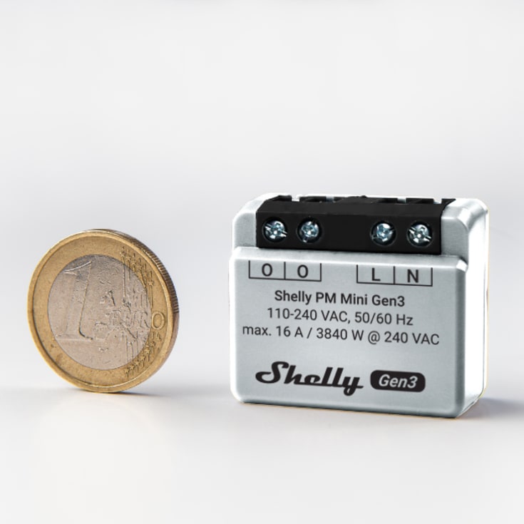 Shelly Plus Mini strømmåler med Wi-Fi