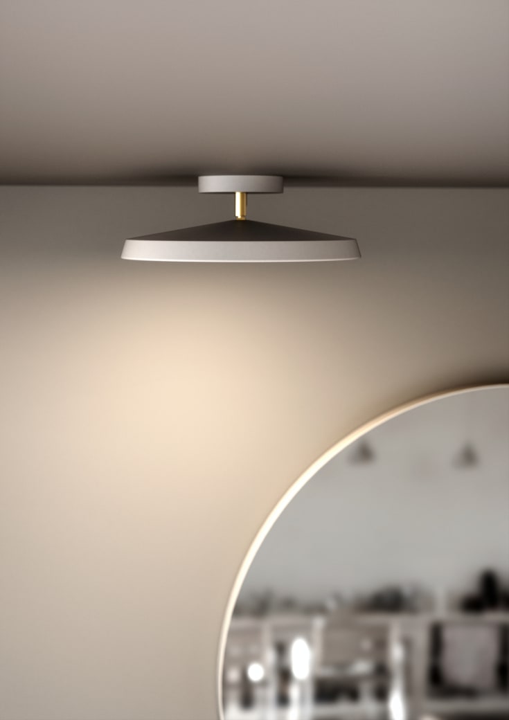 Dftp Kaito Pro taklampa, vit, Ø30 cm