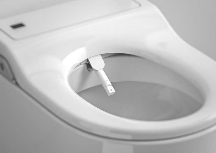 Roca Inspira In-Wash douchetoilet, uden skyllekant, hvid