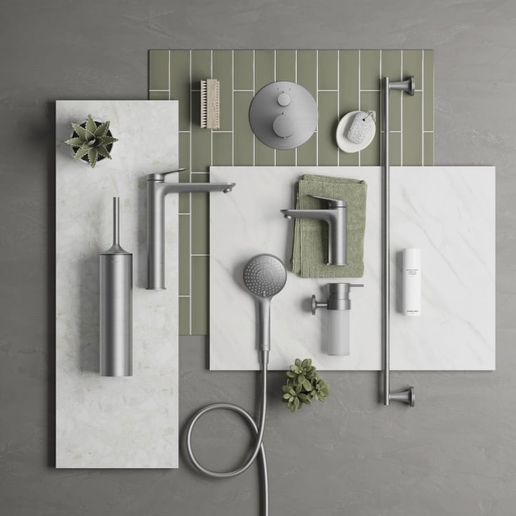 Duravit Wave S tvättställsblandare, stål