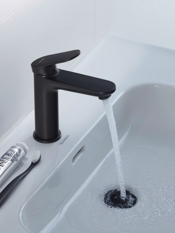 Duravit Wave S tvättställsblandare, matt svart