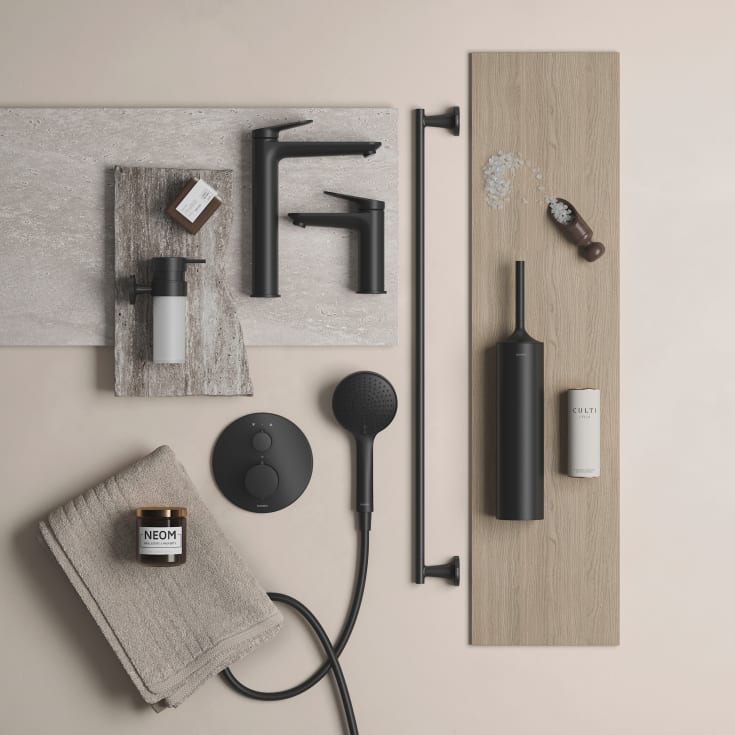 Duravit Wave S tvättställsblandare, matt svart