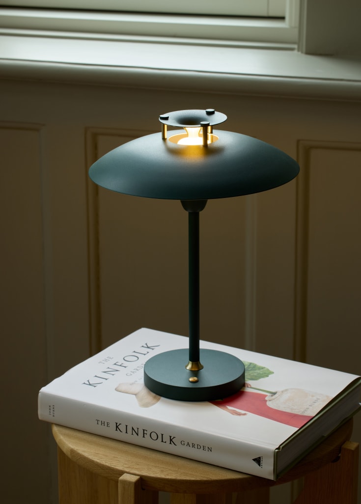 4 stk Halo Design Stepp 1-2-3 oppladbar bordlampe, grønn