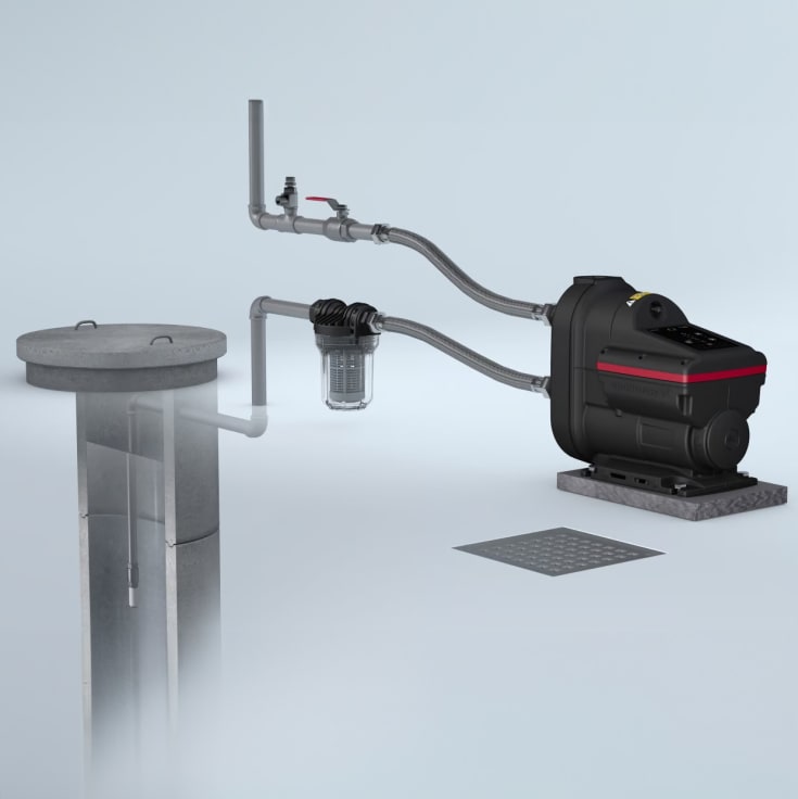 Grundfos Scala2 3-45 tryckstegringspump, modell 2