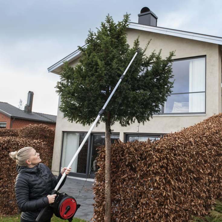 6 st Konstsmide teleskoprör för montering av ljusslingor