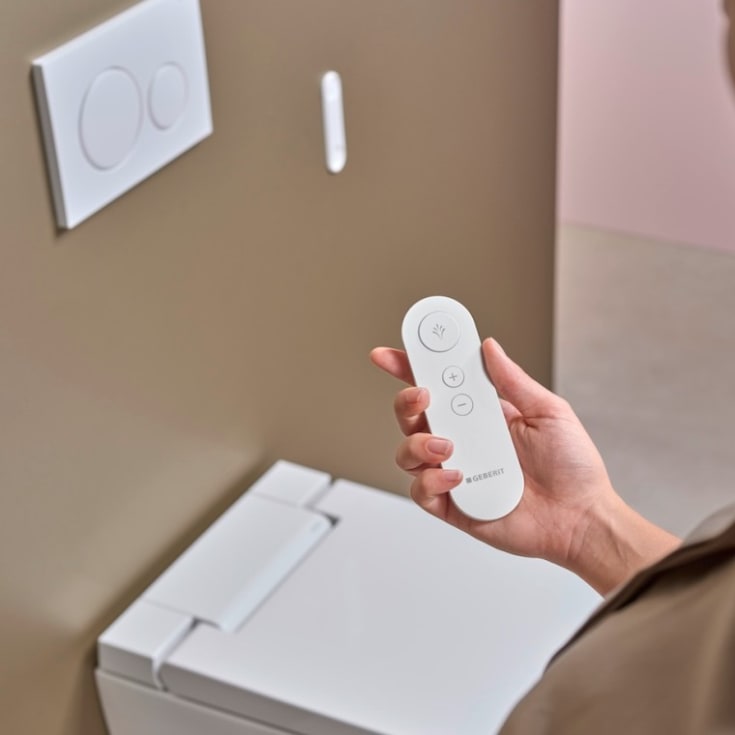 Geberit AquaClean Alba duschtoalett, utan spolkant, lätt att rengöra, vit