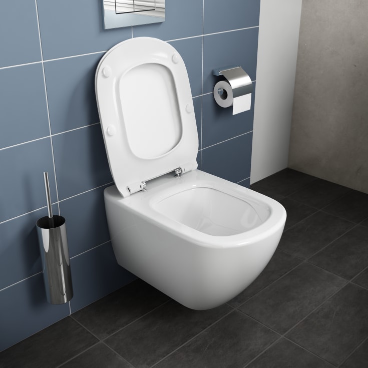 Ideal Standard Idealmood væghængt toilet, uden skyllekant, mat hvid