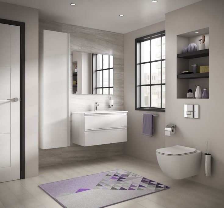 Ideal Standard Idealmood væghængt toilet, uden skyllekant, mat hvid