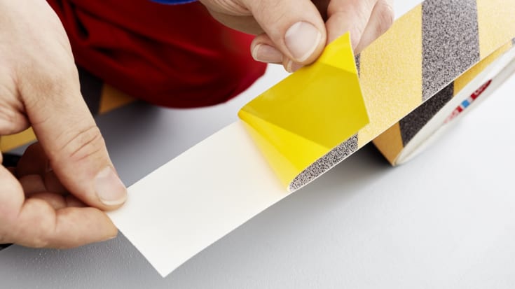 3 stk tesa skridsikker tape 60951, 50 mm x 15 m, gul/sort