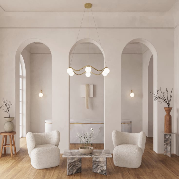 Rebello Decor Circle of Life lysekrone, Ø91 cm