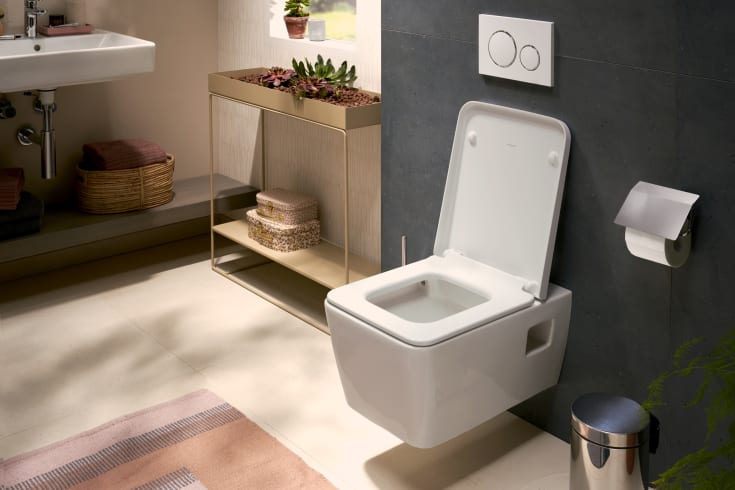 Hansgrohe EluPura Original Q 540 væghængt toilet, uden skyllekant, hvid