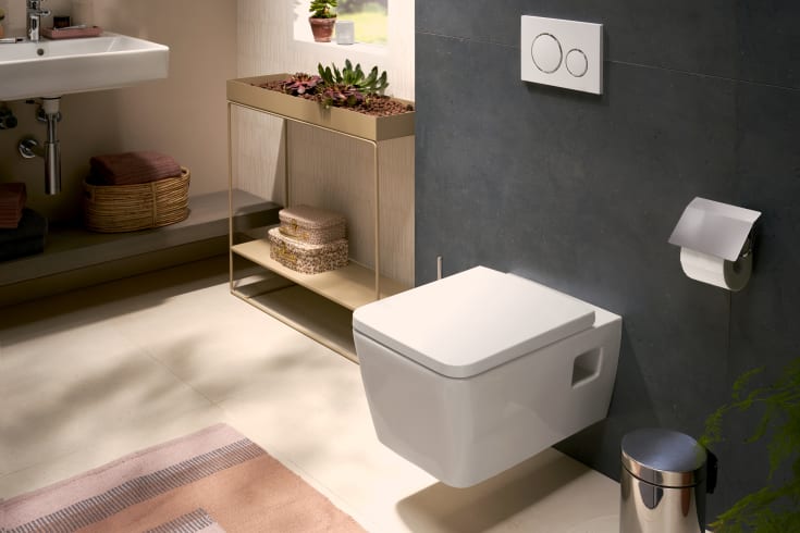 Hansgrohe EluPura Original Q 540 væghængt toilet, uden skyllekant, hvid