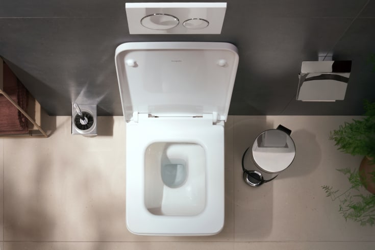 Hansgrohe EluPura Original Q 540 væghængt toilet, uden skyllekant, hvid