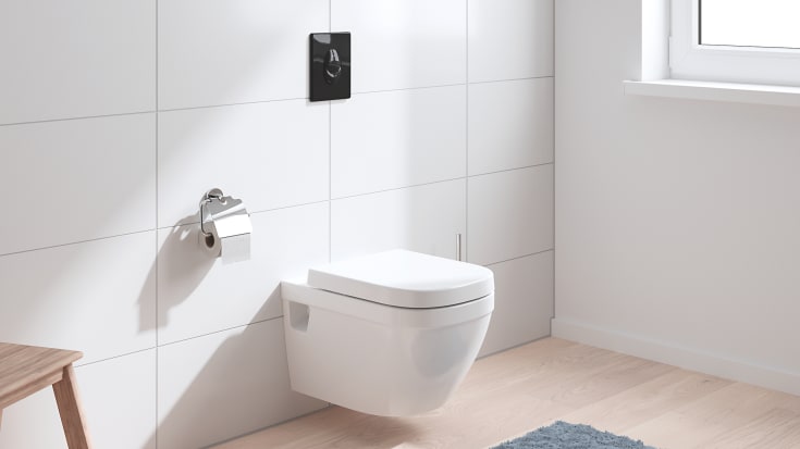 GROHE START Styreplate 156x197mm 2 flush Blank svart