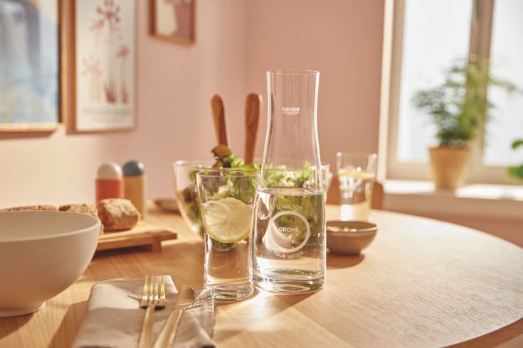 GROHE BLÅ karaff Ø95x308mm/1ltr glas